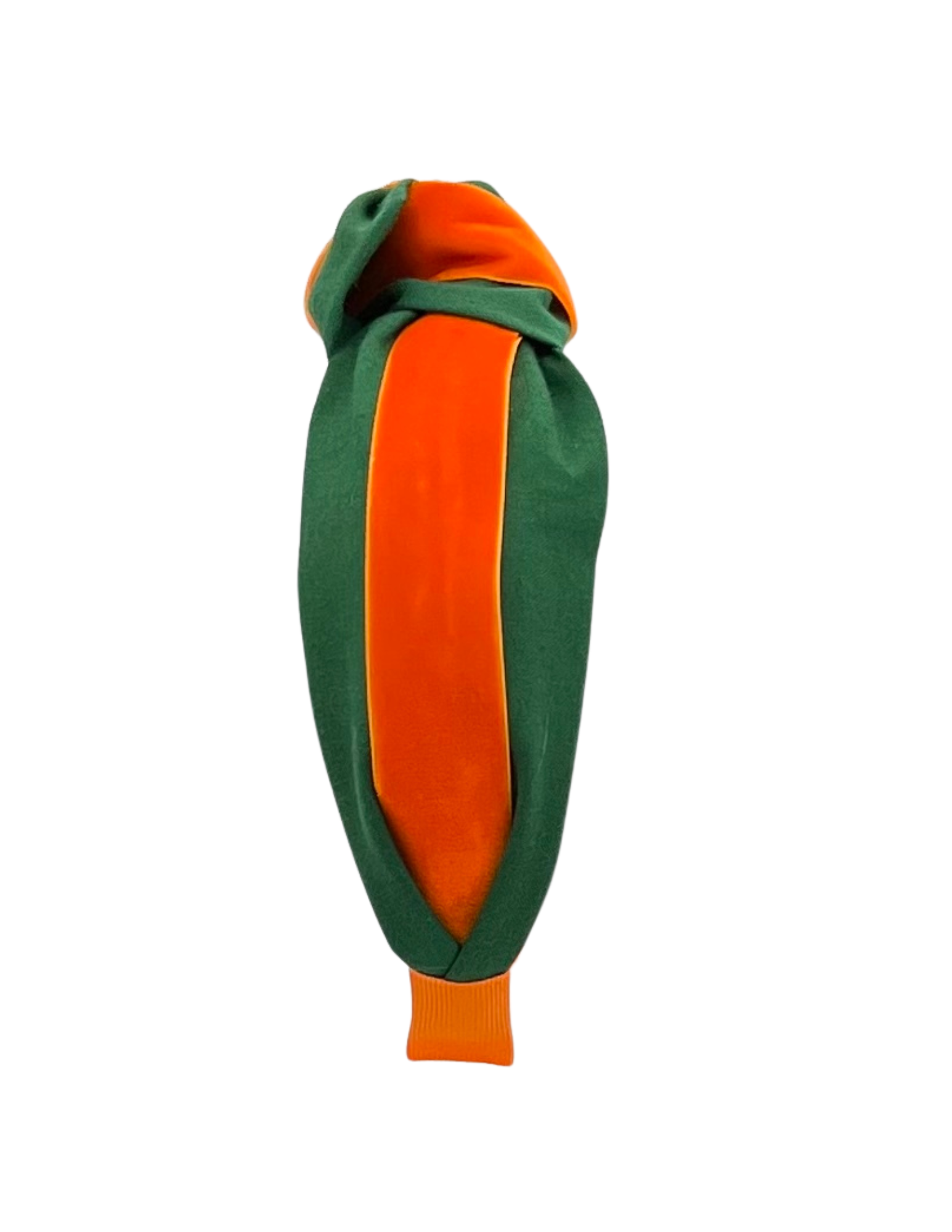 Orange Velvet Ribbon on Dark Green