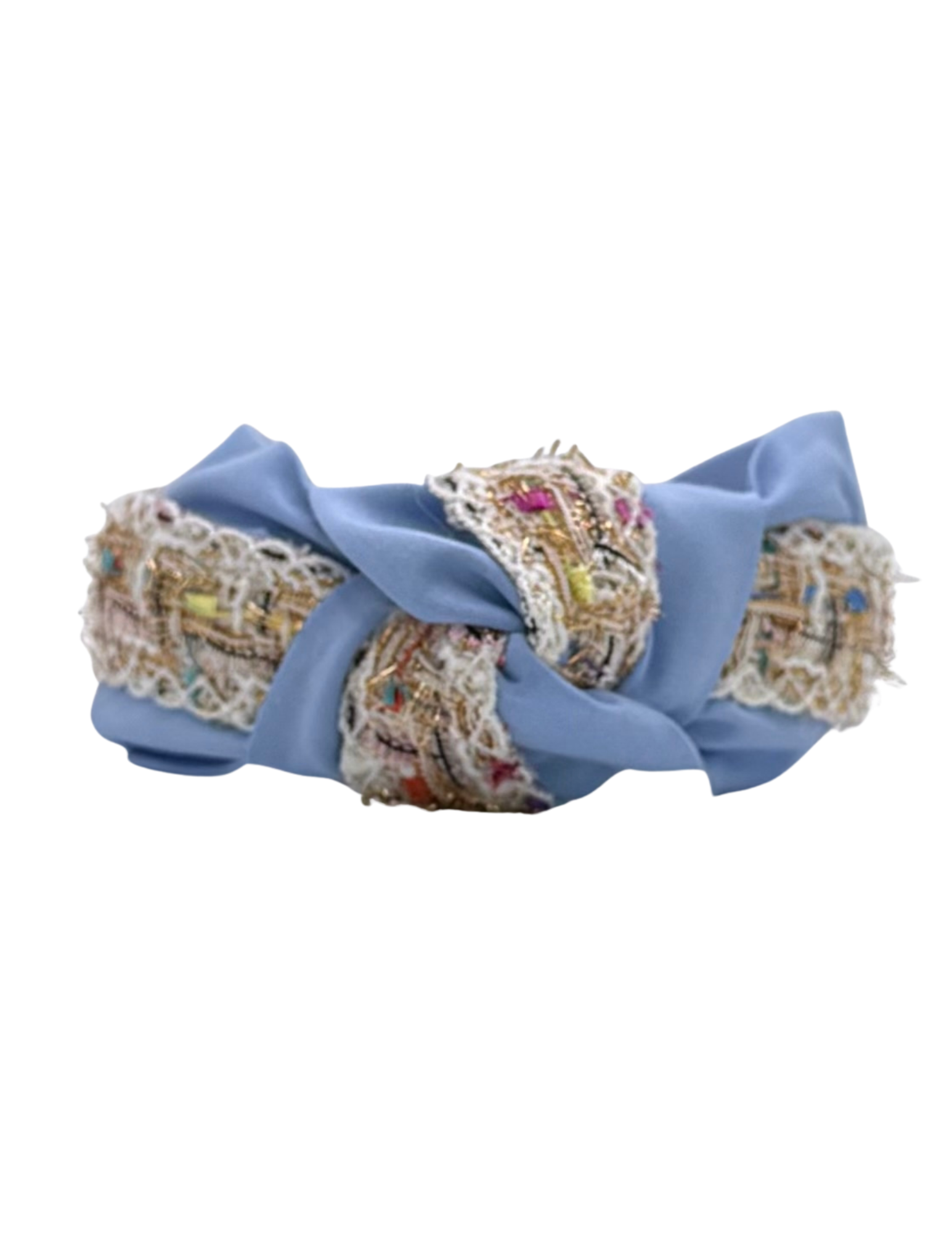 Cornflower Blue with Tweed Trim
