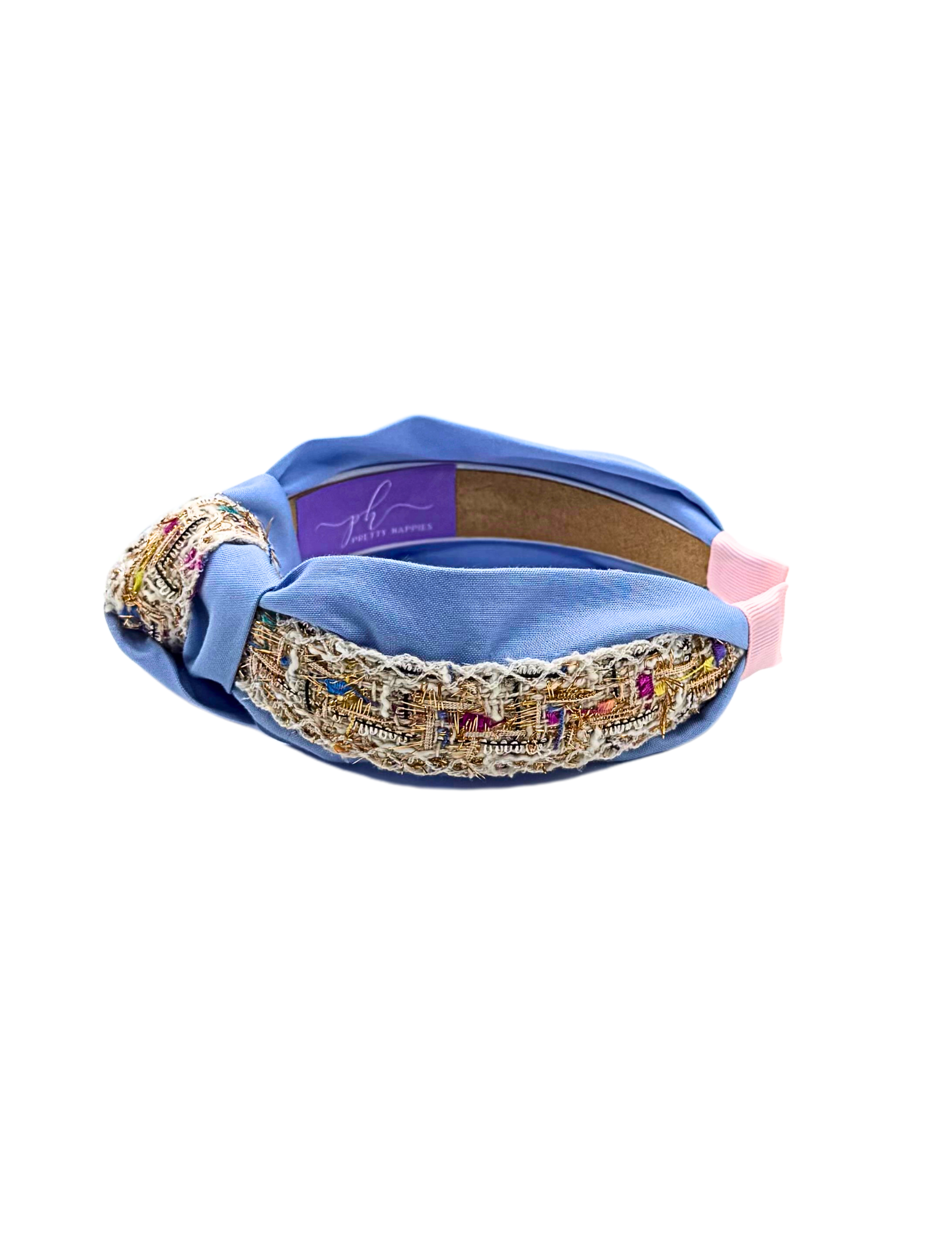 Cornflower Blue with Tweed Trim