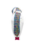 Load image into Gallery viewer, Bright White with Blue Tweed Trim
