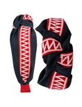 Load image into Gallery viewer, Red and White Zigzag Ribbon on Navy
