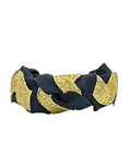 Load image into Gallery viewer, Gold Ric Rac on Navy

