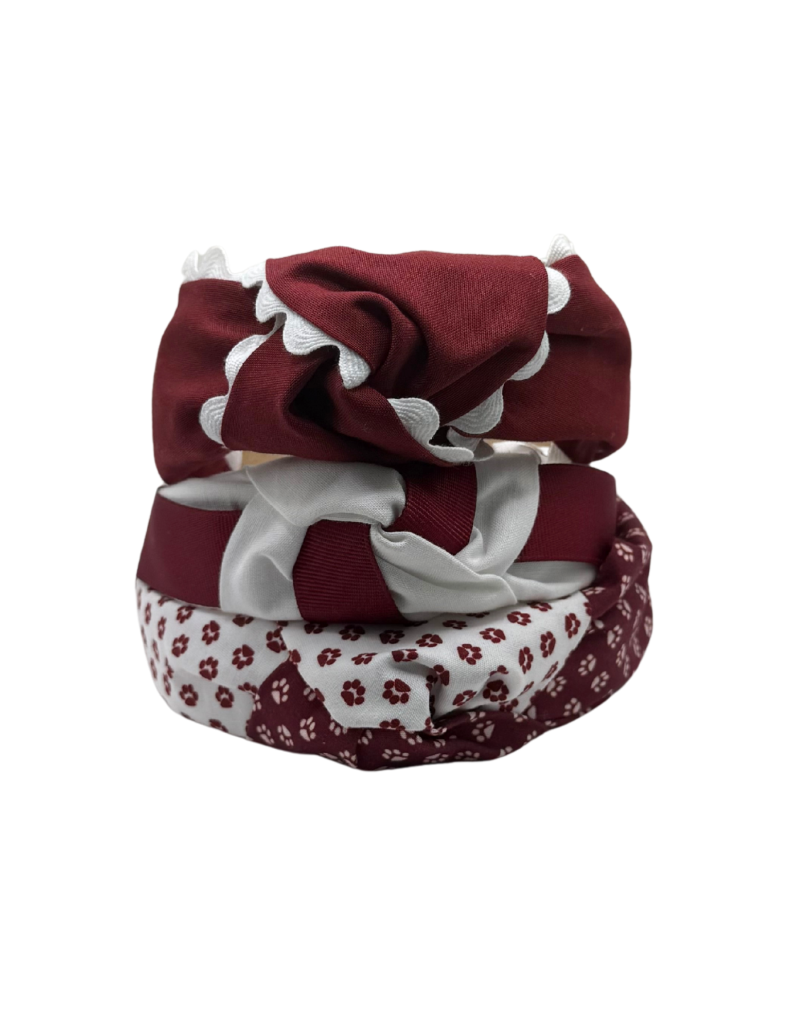 Maroon and White Bundle of 3