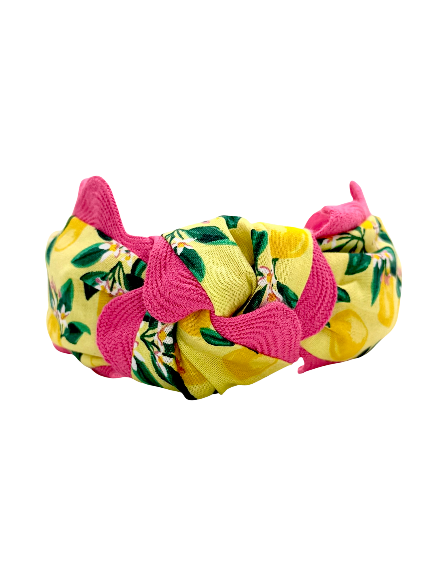 Bright Lemons with Large Pink Scallop