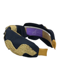 Load image into Gallery viewer, Gold Ric Rac on Navy
