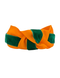 Load image into Gallery viewer, Green Velvet Ribbon on Orange

