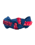 Load image into Gallery viewer, Red Sequin Ribbon on Navy
