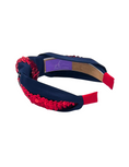 Load image into Gallery viewer, Red Sequin Ribbon on Navy
