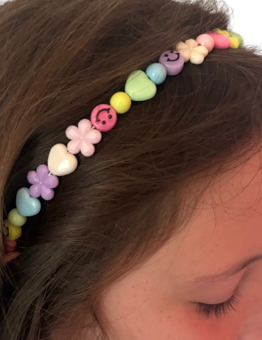 Fun bright mix bead headband