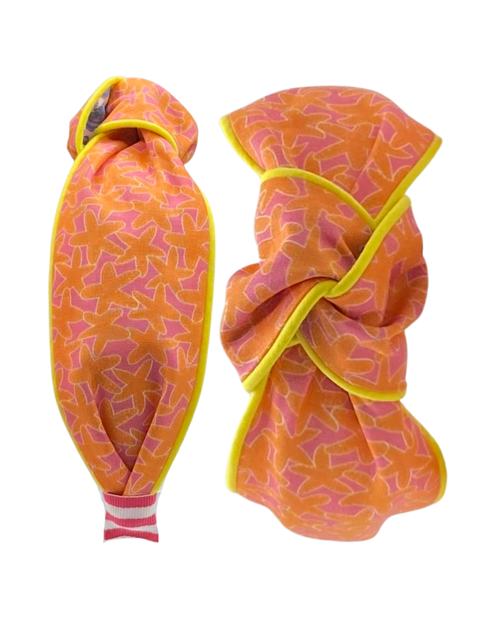 Orange and Pink Starfish with Yellow Piping