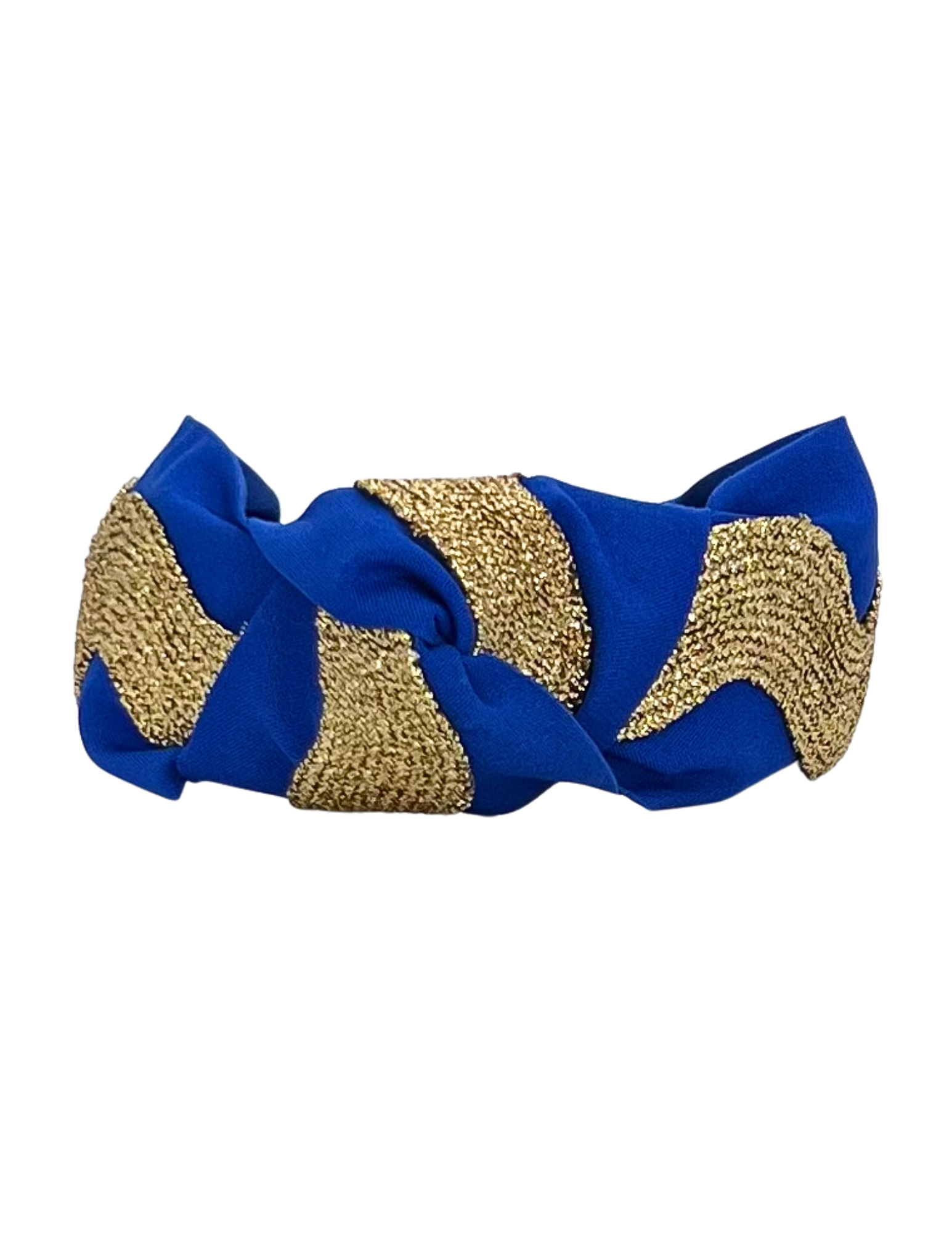 Gold Ric Rac on Royal Blue