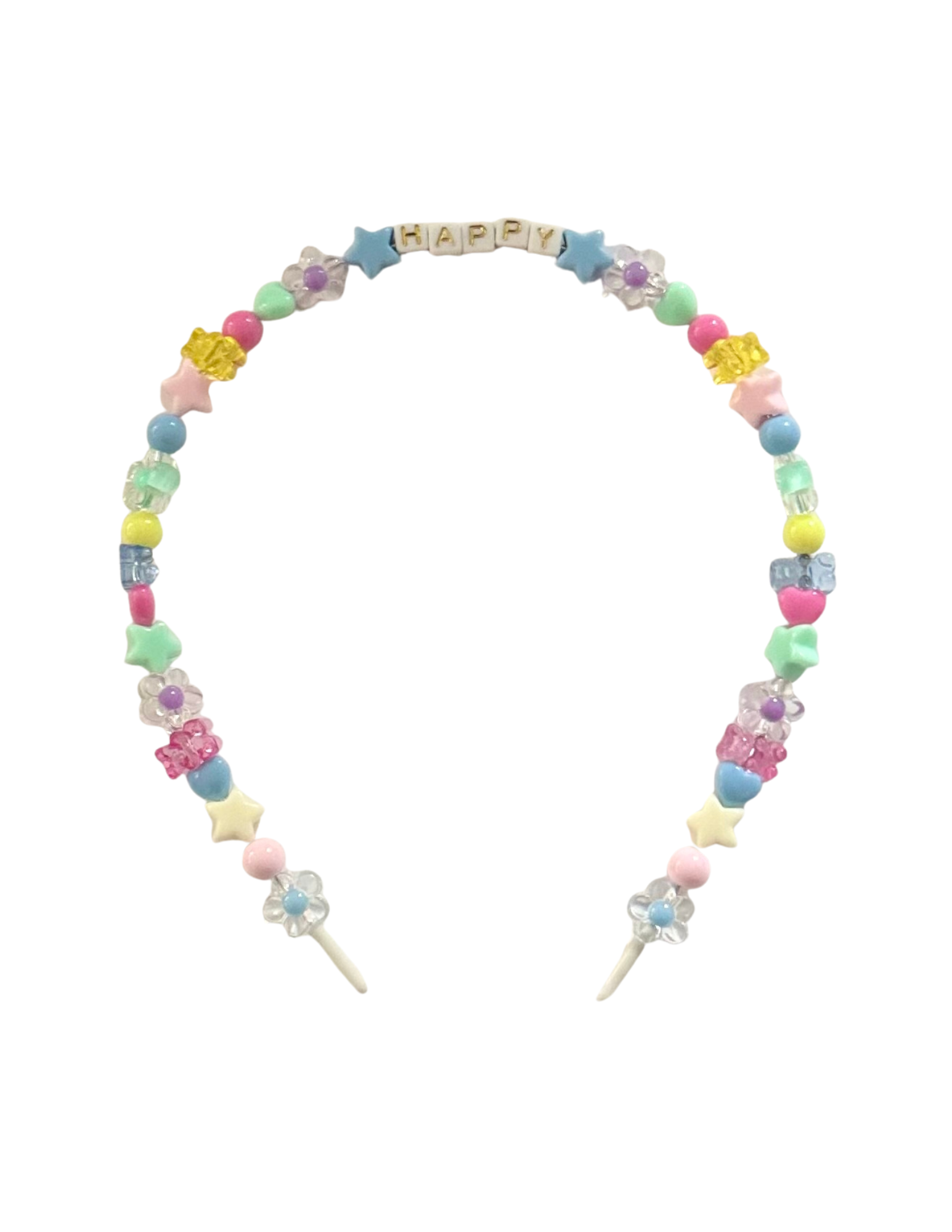 Happy bright mix bead headband
