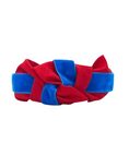 Load image into Gallery viewer, Powder Blue Velvet Ribbon on Red
