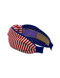 Load image into Gallery viewer, Red Stripe with Blue Piping
