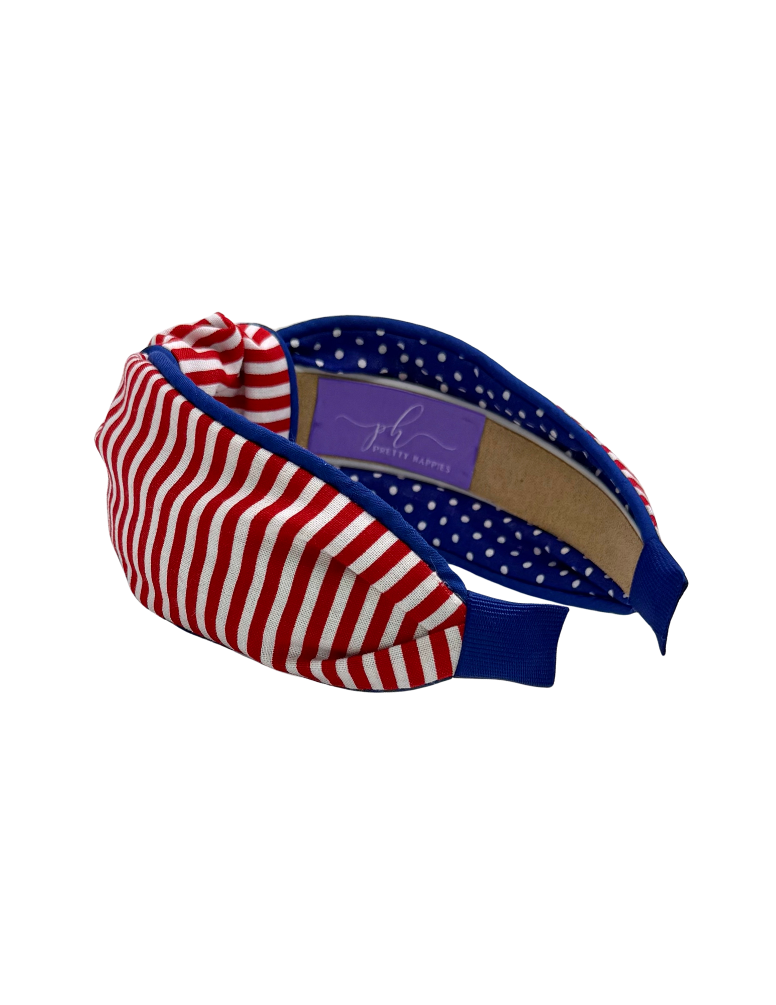Red Stripe with Blue Piping