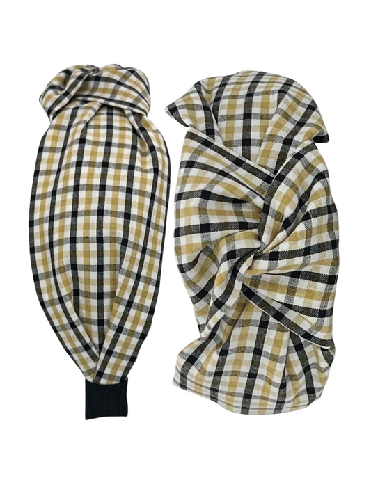 Gold and Black Plaid