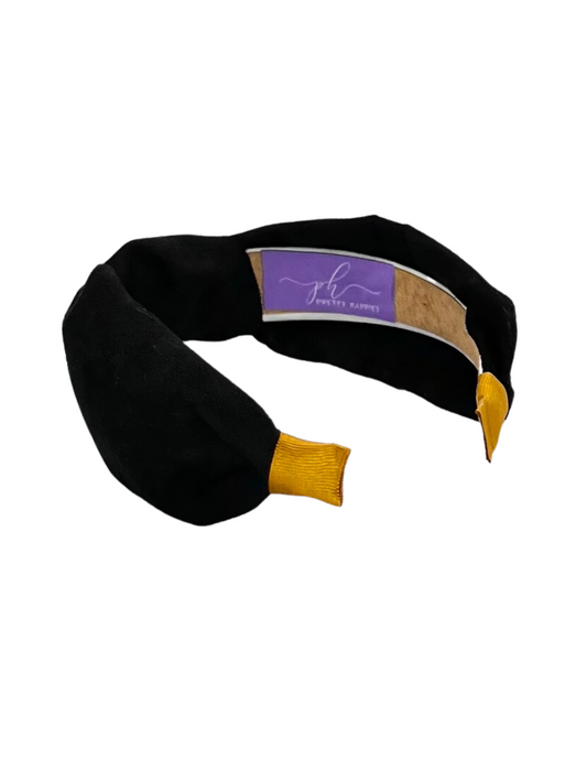 Black Suede Knot Headband