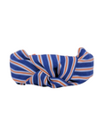 Load image into Gallery viewer, Blue & Orange Stripe Knot Headband
