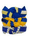 Load image into Gallery viewer, Gold Ric Rac on Royal Blue
