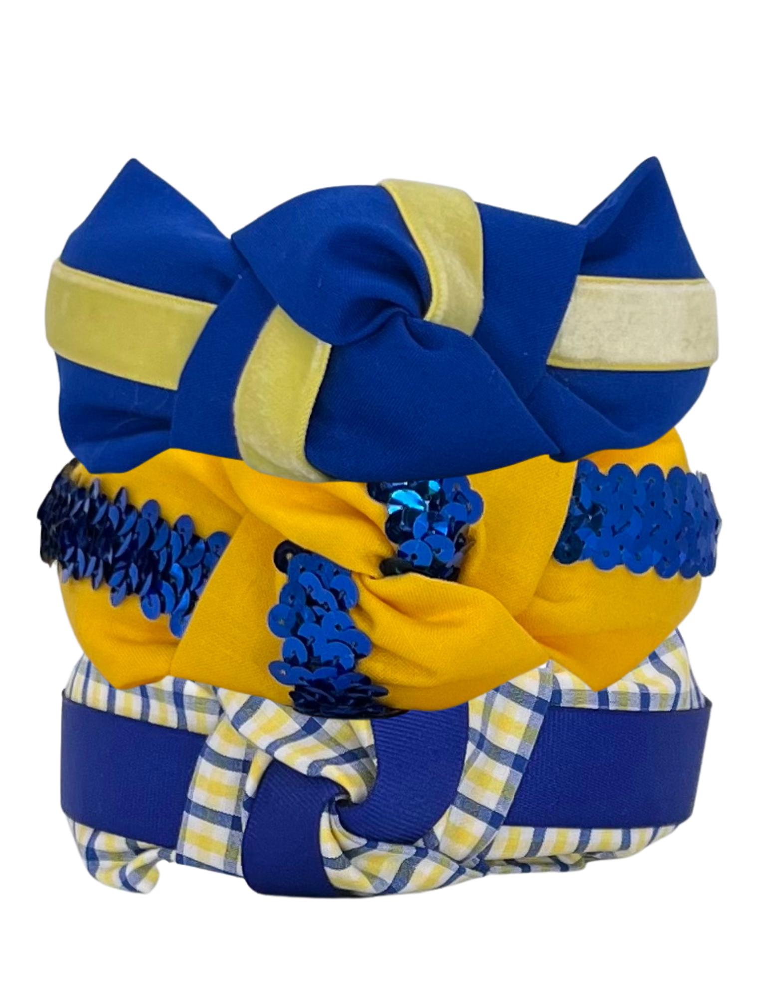 Gold Ric Rac on Royal Blue