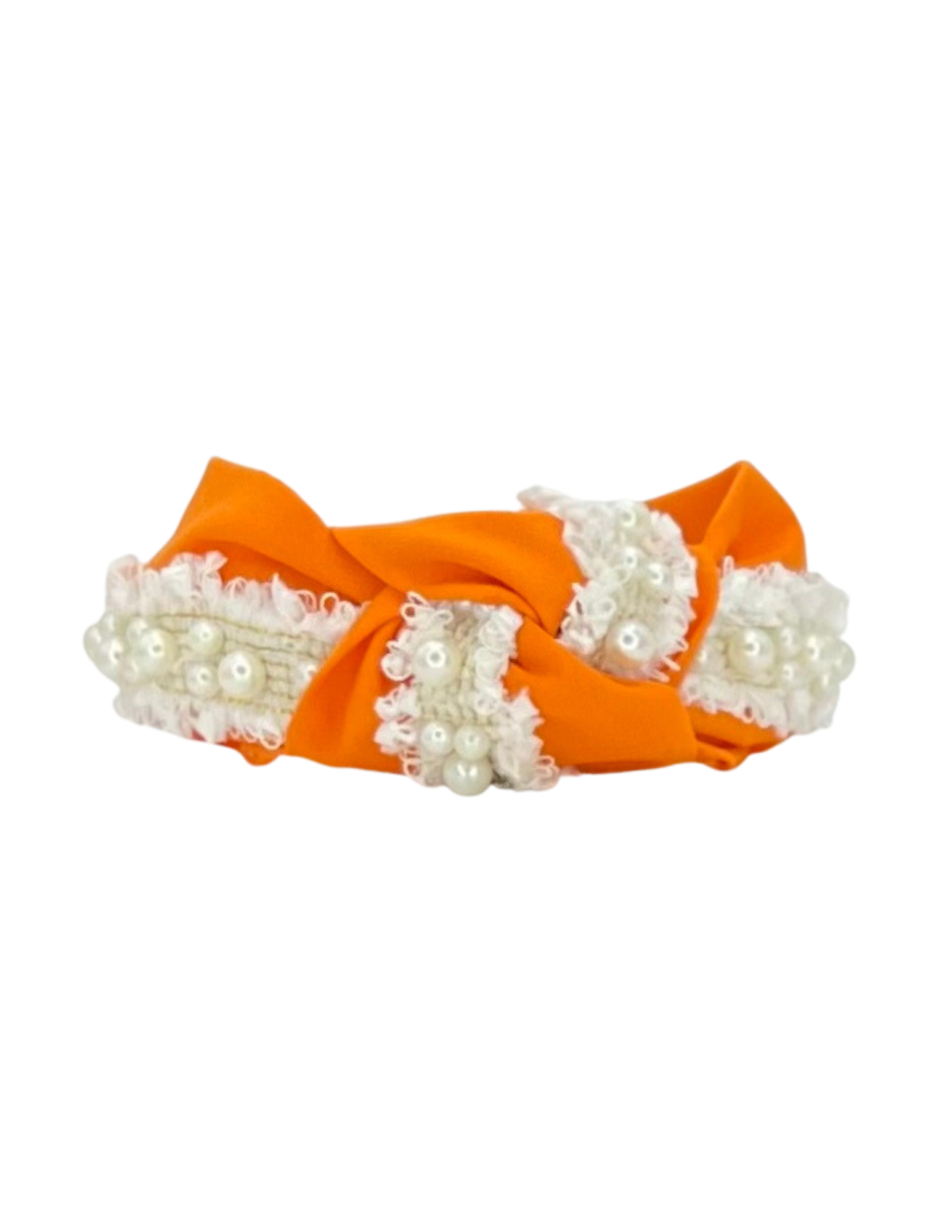 Bright Orange with Pearls