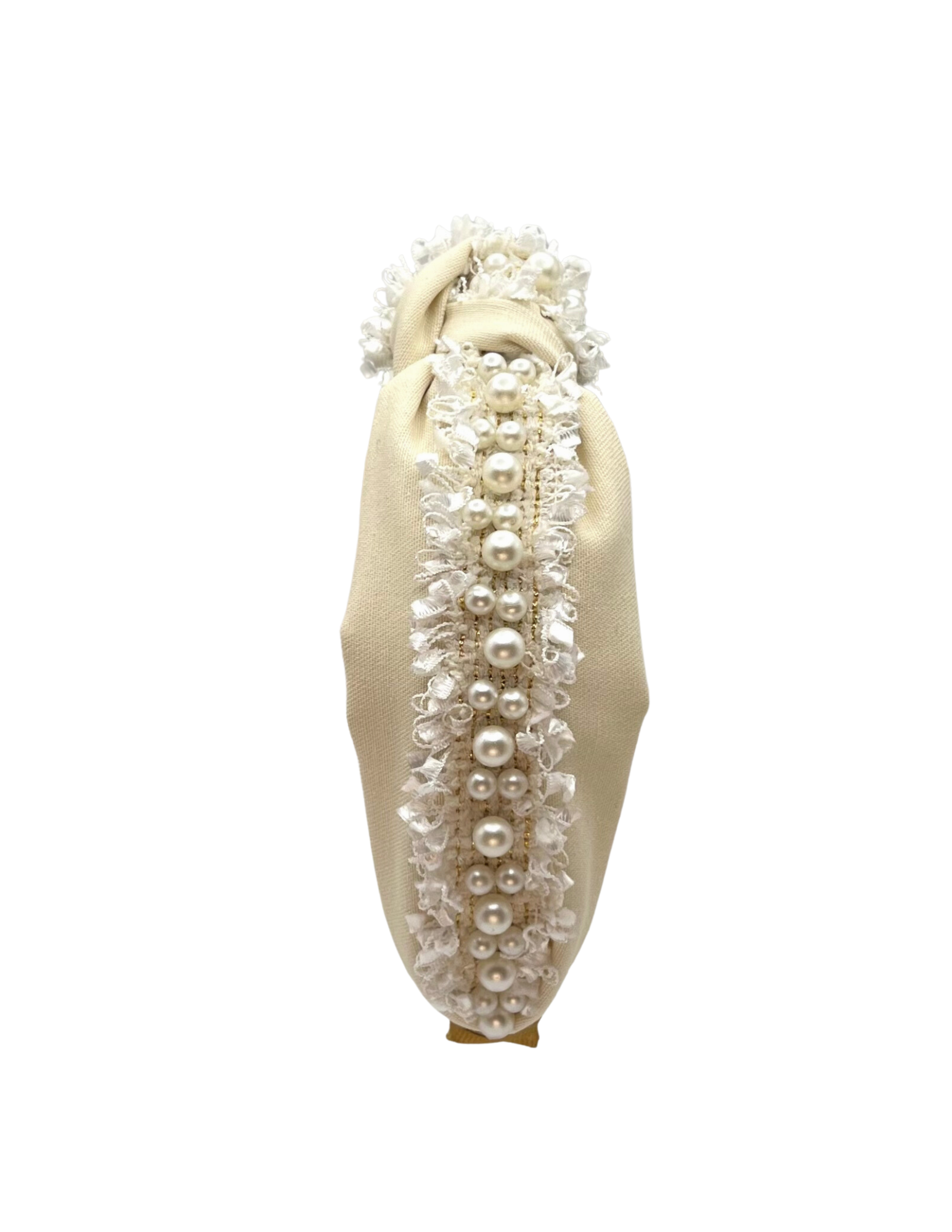 Cream with Pearl Trim