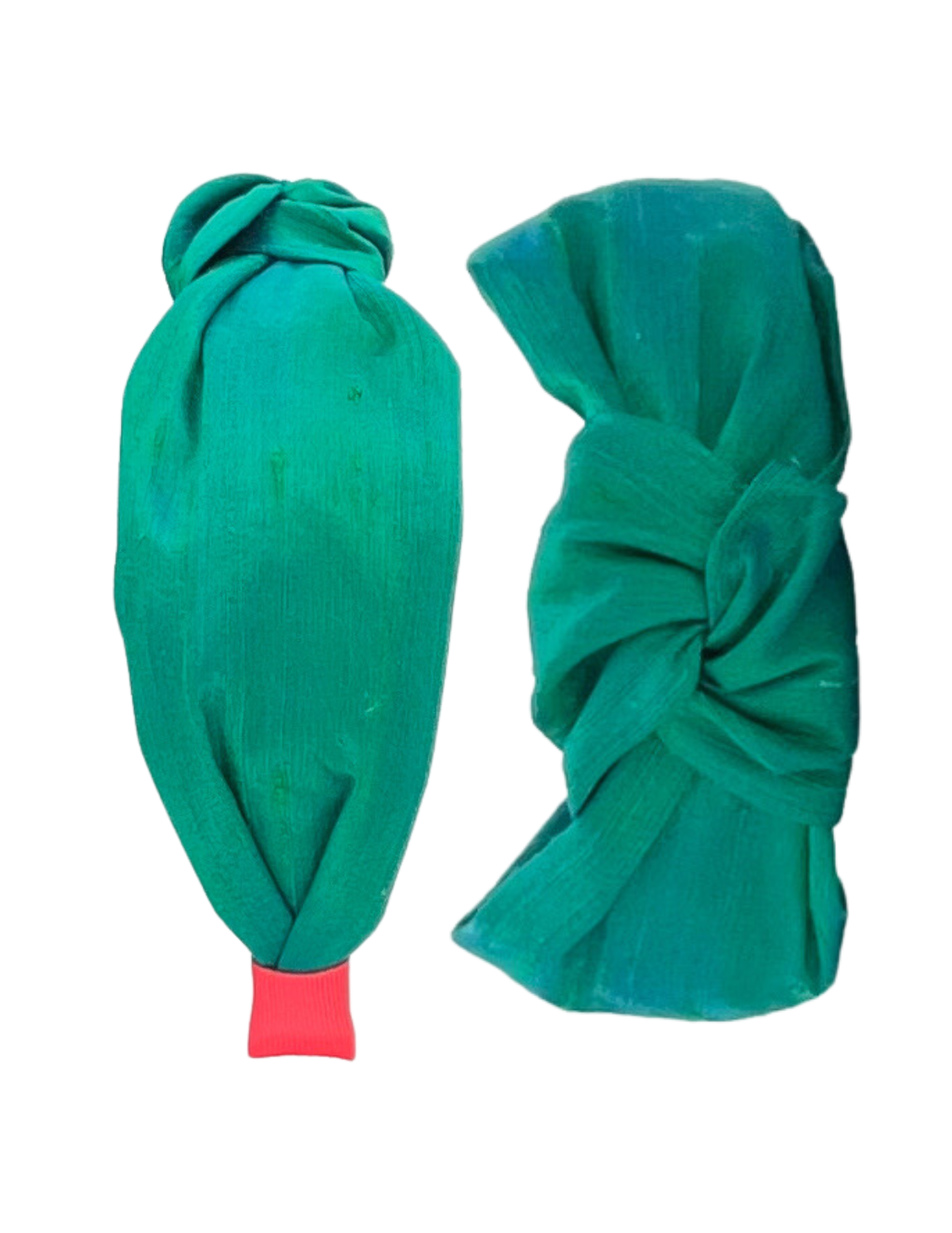 Emerald Dupioni Silk Knot Headband