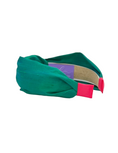 Load image into Gallery viewer, Emerald Dupioni Silk Knot Headband
