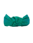 Load image into Gallery viewer, Emerald Dupioni Silk Knot Headband
