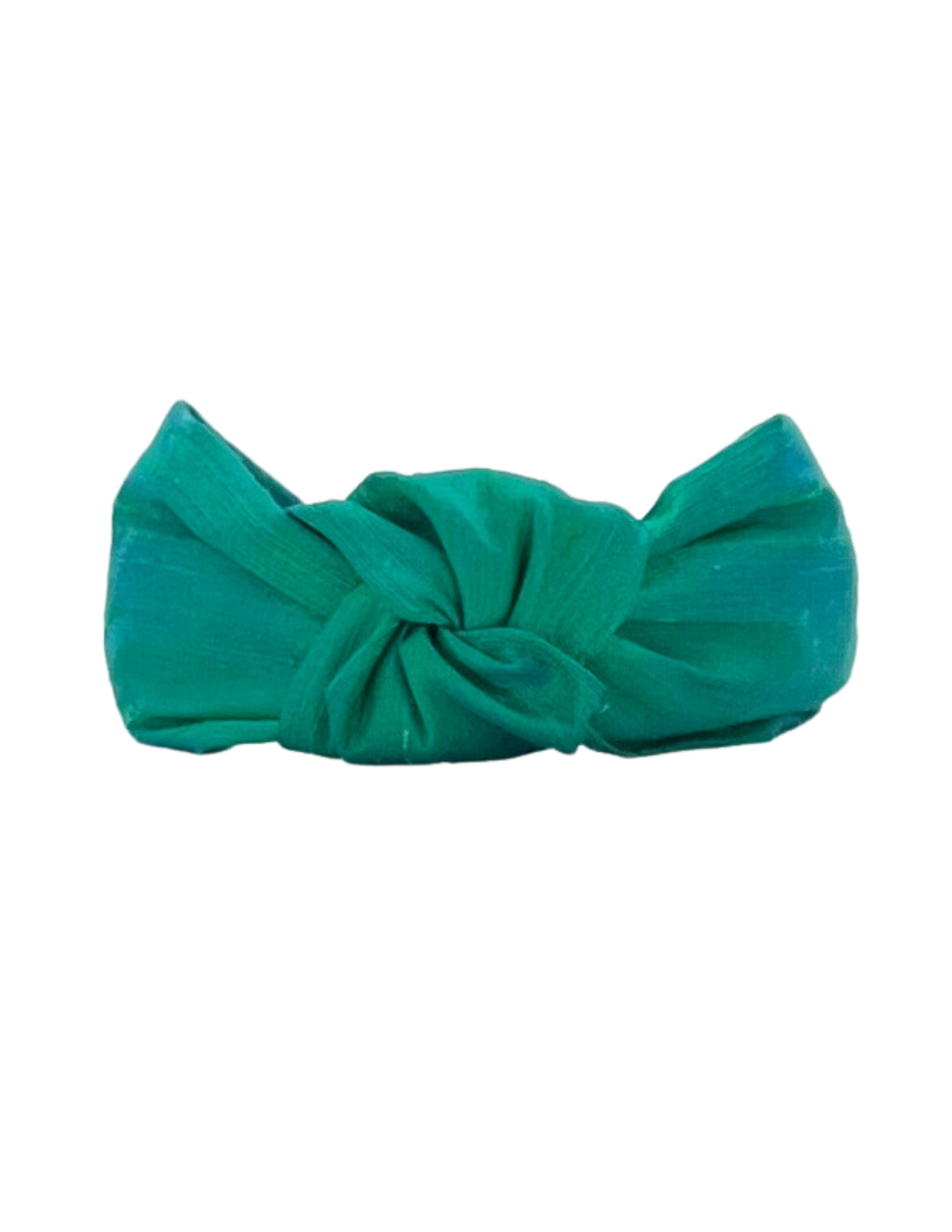 Emerald Dupioni Silk Knot Headband