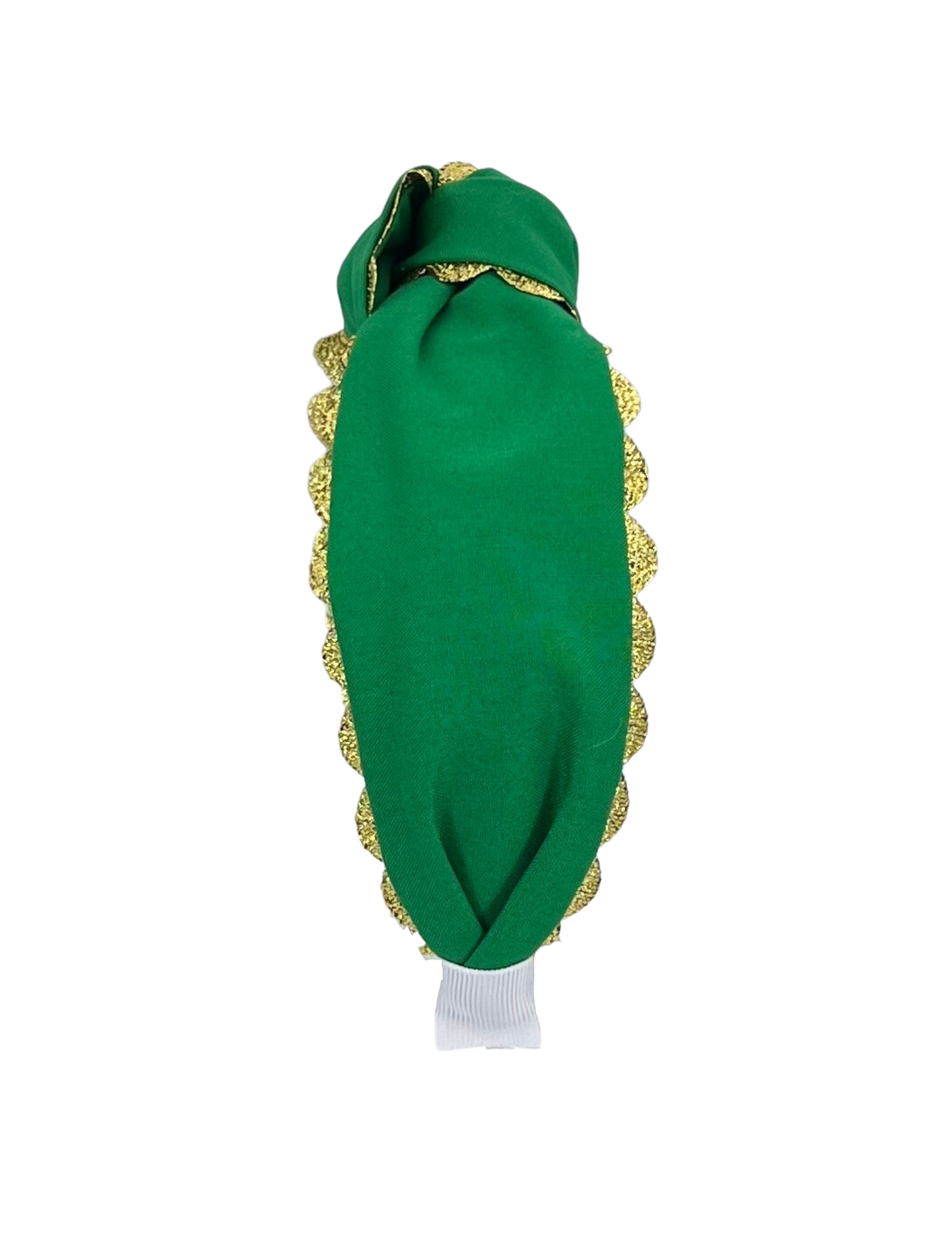 Gold Scallop on Green