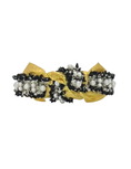 Load image into Gallery viewer, Gold Lame with Black Pearls
