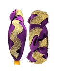 Load image into Gallery viewer, Gold Ric Rac on Purple
