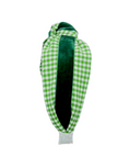 Load image into Gallery viewer, Green Velvet on Green Gingham
