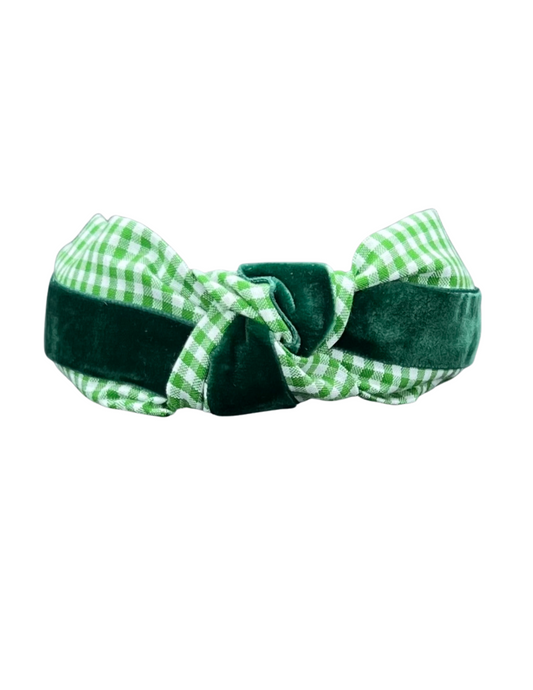 Green Velvet on Green Gingham