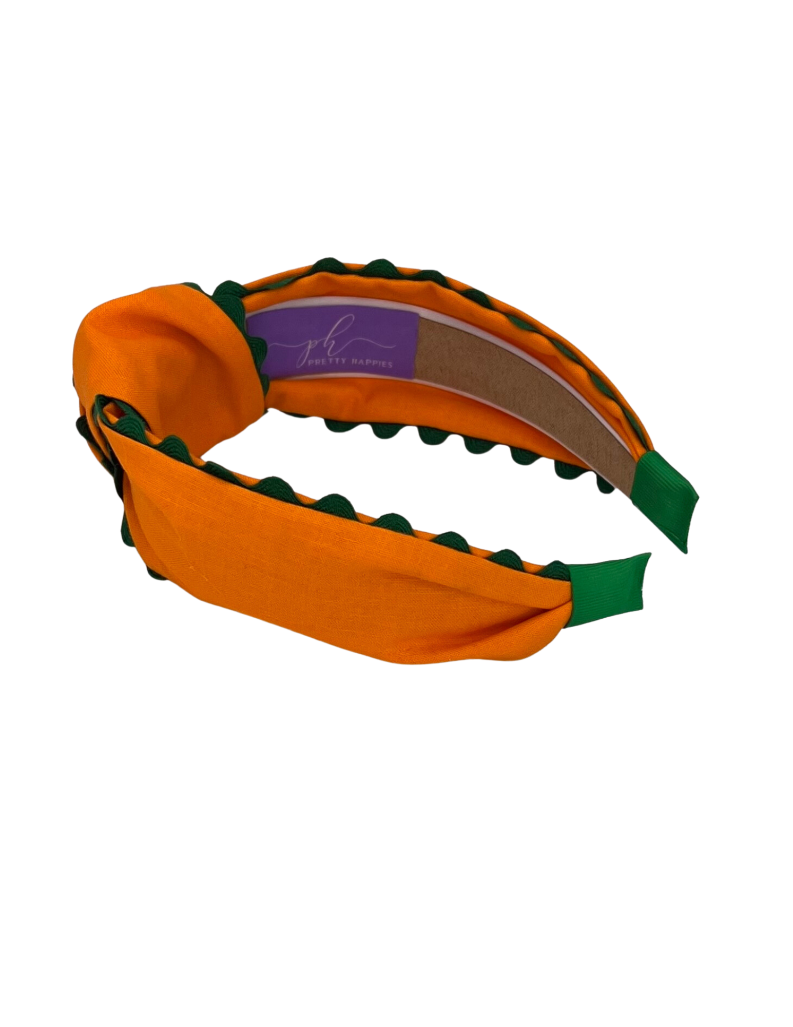 Green Scallop on Orange