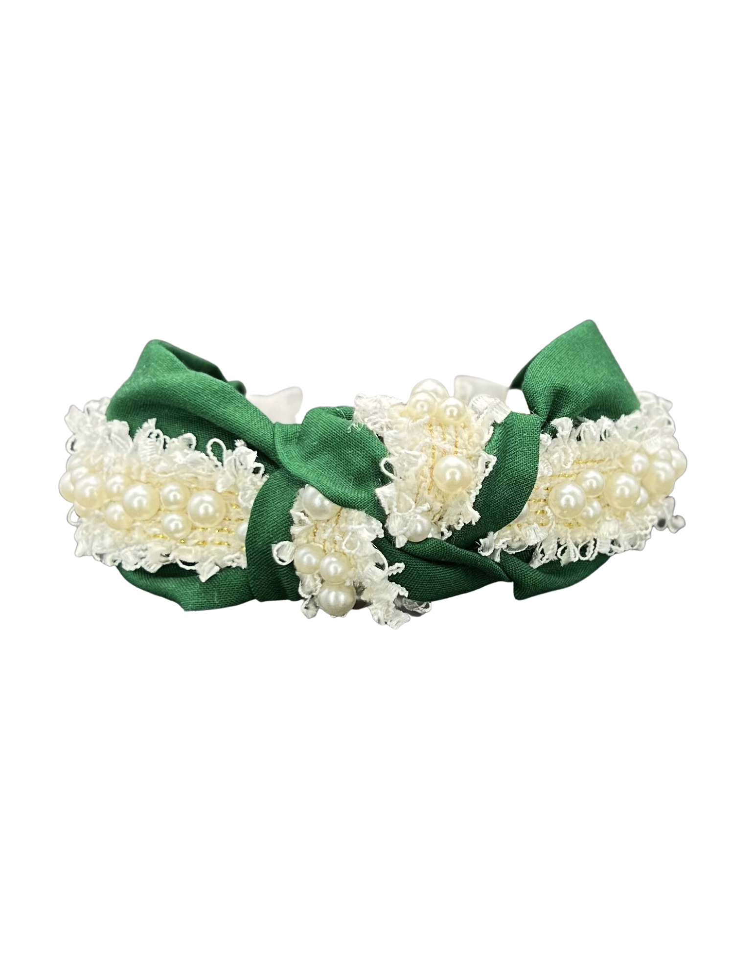 Kelly Green with Pearls