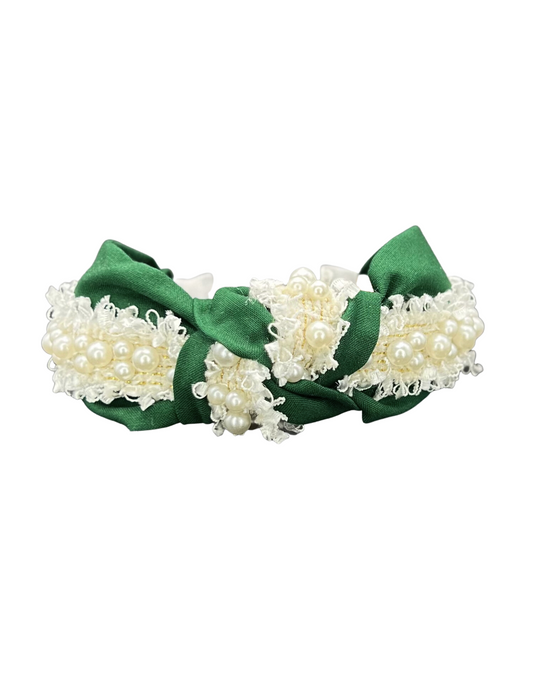 Kelly Green with Pearls