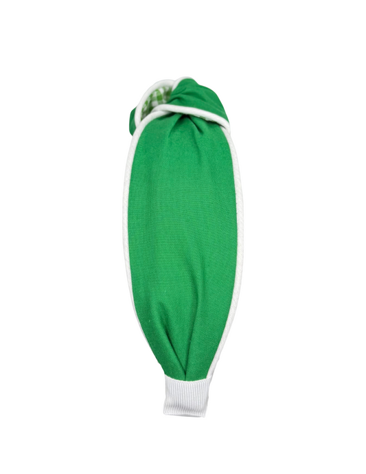 Green with White Piping