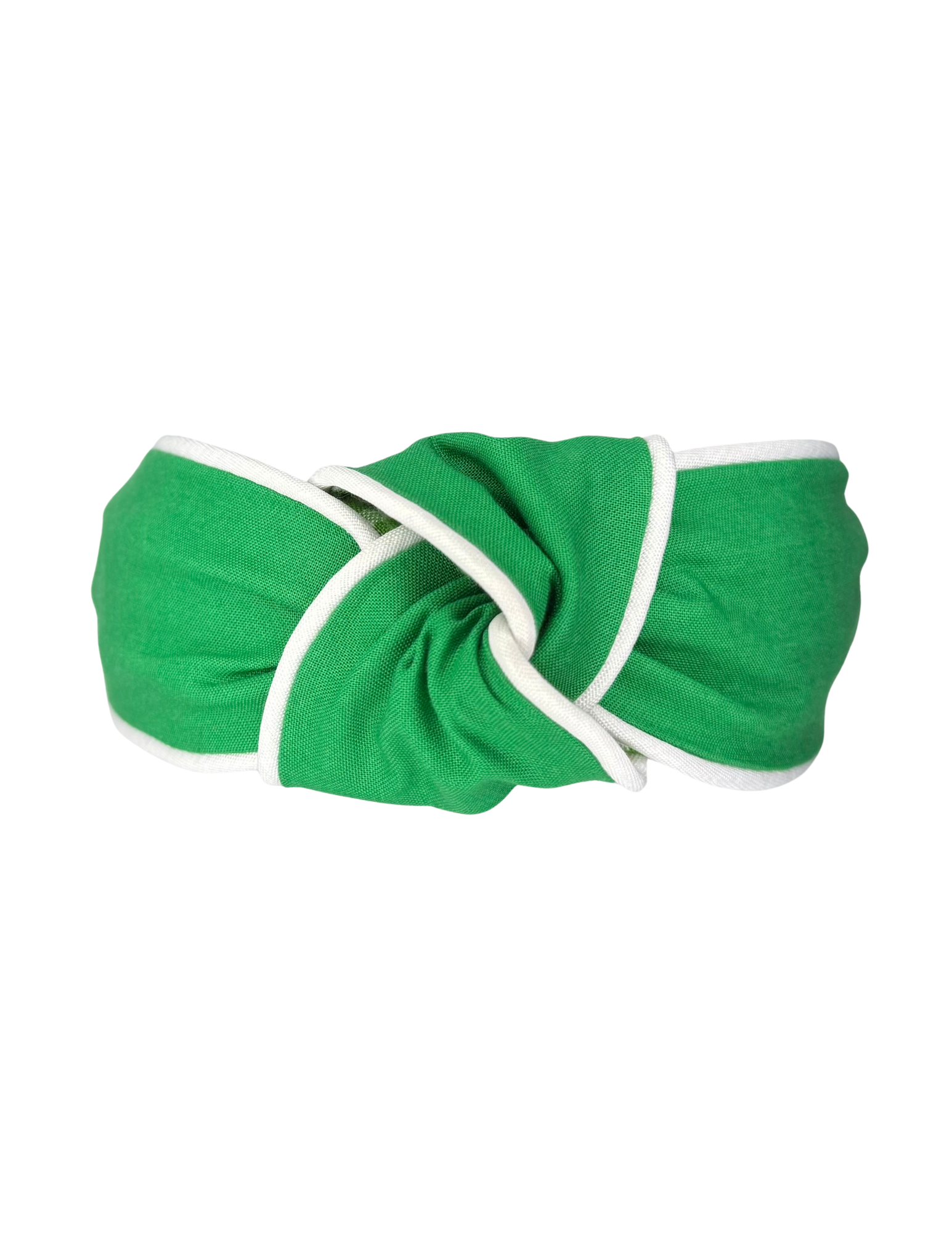 Green with White Piping