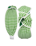Load image into Gallery viewer, Green Gingham with White Piping

