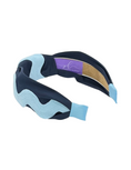 Load image into Gallery viewer, Light Blue Ric Rac on Navy
