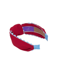 Load image into Gallery viewer, Light Blue Scallop on Red
