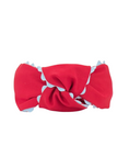 Load image into Gallery viewer, Light Blue Scallop on Red
