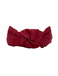 Load image into Gallery viewer, Maroon Dupioni Silk Knot Headband
