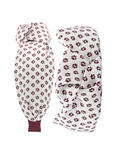 Load image into Gallery viewer, Maroon Paw Prints on White Knot Headband
