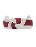 Load image into Gallery viewer, Maroon Ribbon on White Knot Headband
