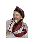 Load image into Gallery viewer, Maroon Ribbon on White Knot Headband
