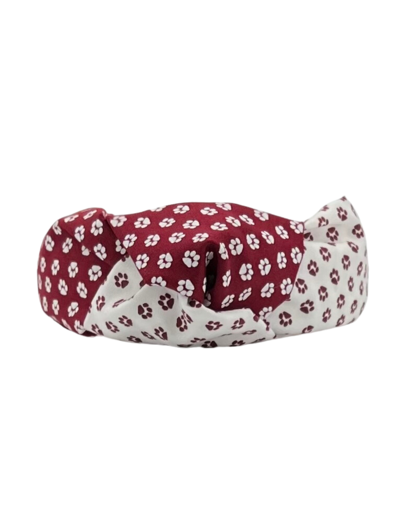 Maroon Paw Print Twist