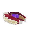 Load image into Gallery viewer, Maroon with Pearl Trim
